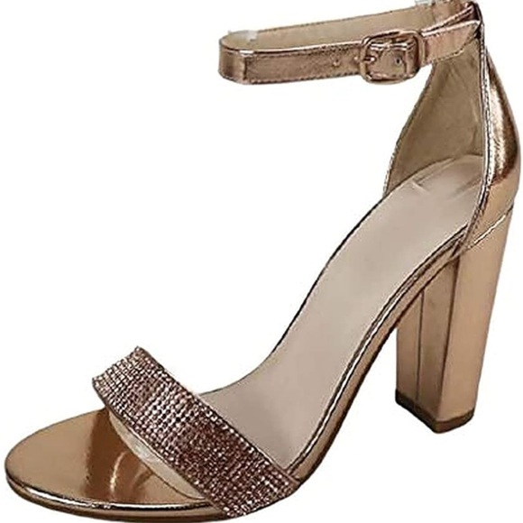 Bamboo rose gold heels. Size 6 - Picture 2 of 8